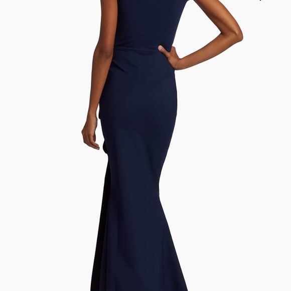 BRAND NEW WITH TAGS Chiara Boni La Petite Robe Navy Blue Trumpet Gown. - Picture 3 of 11